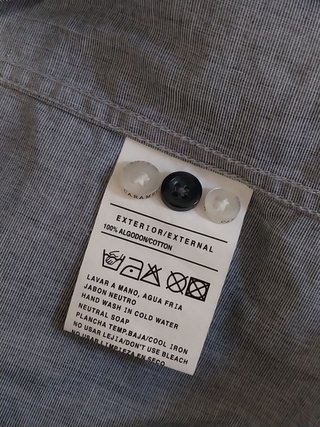 Camisa gris cuello mao Caramelo - Talla L