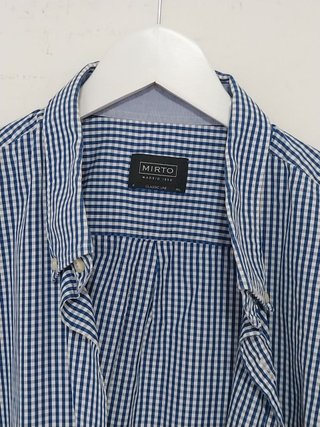 Camisa cuadros Vichy azul Mirto - Talla 4XL