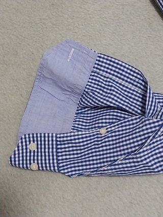 Camisa cuadros Vichy azul Mirto - Talla 4XL