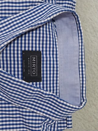Camisa cuadros Vichy azul Mirto - Talla 4XL