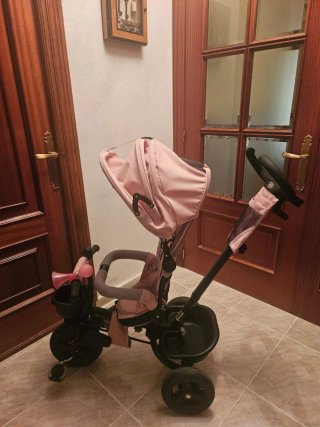 Triciclo Kinderkraft rosa evolutivo