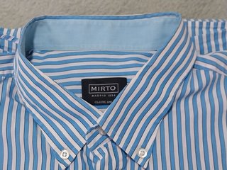 Camisa manga corta rayas Mirto - Talla 4XL