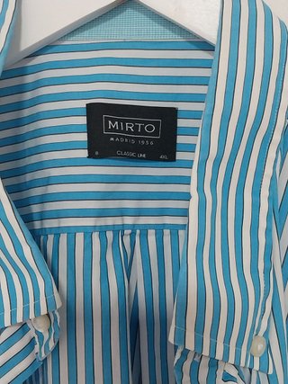 Camisa manga corta rayas Mirto - Talla 4XL