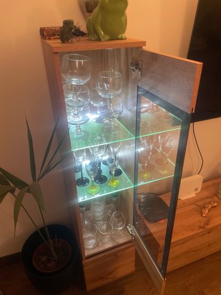 Mueble Comedor Madera y Cristal