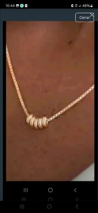 Gargantilla bañada en oro con aros
