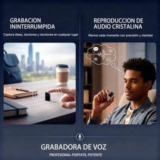 GONIKLI grabadora activación por voz 64GB mini USB