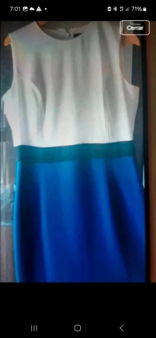 Vestido de verano Cenio blanco y azul