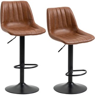 Taburetes de bar, juego de 2, diseño retro, con re