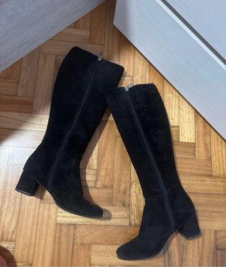 Botas altas piel negras talla 37