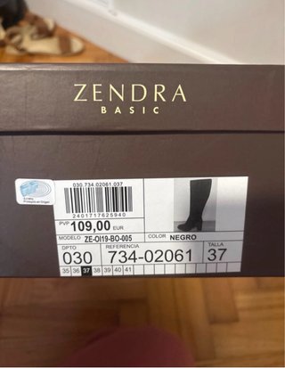 Botas altas piel negras talla 37