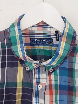 Camisa patchwork cuadros Desigual - Talla XL