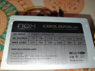 Fuente Alimentación Nox 450W Micro ATX