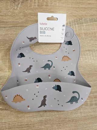 Babero silicona Tutete dinosaurios +6 meses