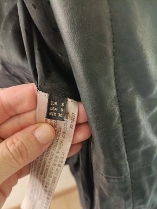 Cazadora Piel Mujer Massimo Dutti Negra