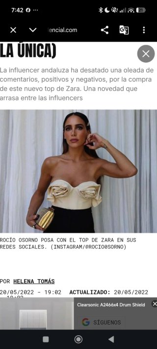 Top Flores Beige S