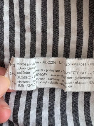 Camicia Zara righe grigio/bianco taglia M