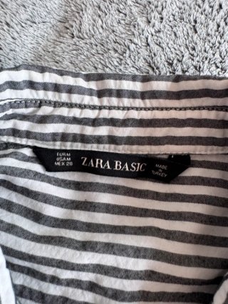 Camicia Zara righe grigio/bianco taglia M