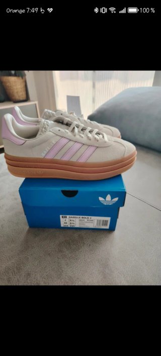 Adidas Gazelle Bold J Beige/Rosa