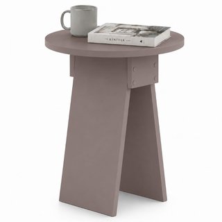Tavolino Rotondo Moka da Soggiorno Design Minimal Tavolo