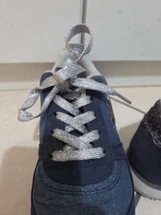 Scarpe bambina jeans e brillantini tg 35