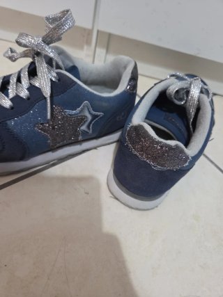 Scarpe bambina jeans e brillantini tg 35