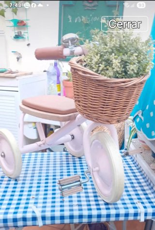 Bicicleta Vintage Banwood   Rosa con Cesta
