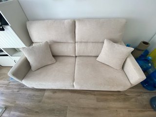 Sofá Cama Beige Tela