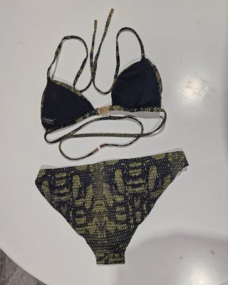 Bikini Calvin Klein Serpiente Verde Talla S