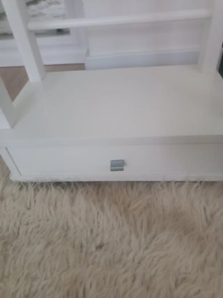 Galán de noche blanco madera nueva