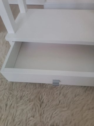 Galán de noche blanco madera nueva