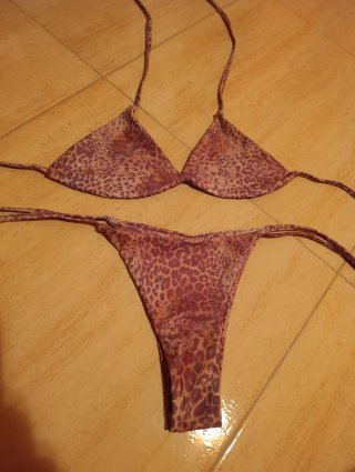 Bikini leopardo marrón talla S sin uso