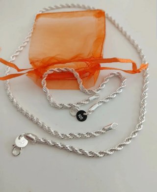 Set collana e bracciale argento 925