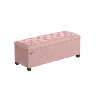 Cassapanca Pouf Contenitore Poggiapiedi con Gambe in Legno