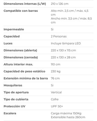 Tienda Techo Coche BULLFACE TRAVELLER
