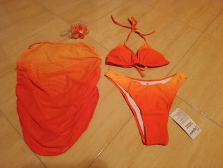 Bikini naranja degradado Talla S sin uso
