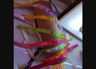 Pulseras tela bodas frases divertidas