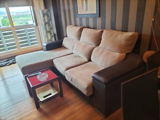 Sofá Chaiselongue Beige y Marrón de muebles rey