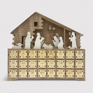 Melissa - Calendario dell'Avvento con presepe e luci