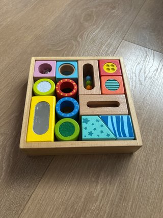 Juego de bloques sensoriales de madera