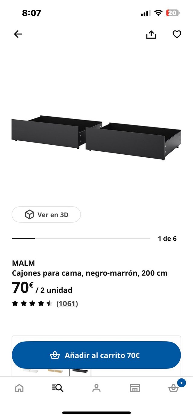 4 Cajones Cama Matrimonio Malm IKEA