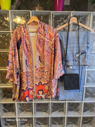 Kimono Zara Estampado Multicolor Talla Única