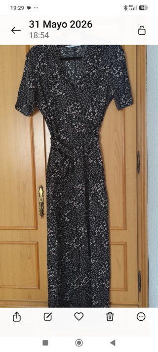 Zara mono largo camisero negro estampado floral