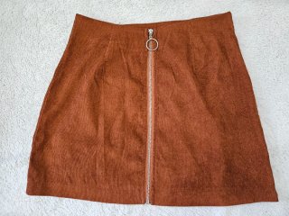 Conjunto Corsé y Falda Cuero Sintético Negro Talla