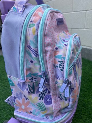 Mochila Carro Sportandem Floral Morada