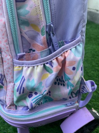 Mochila Carro Sportandem Floral Morada