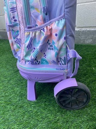 Mochila Carro Sportandem Floral Morada