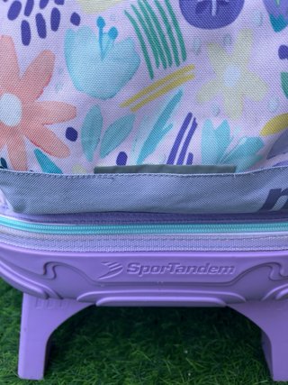 Mochila Carro Sportandem Floral Morada