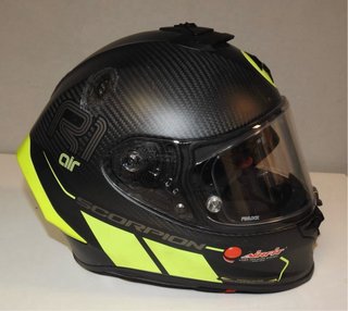 Casco Scorpion Exo R1 Air Negro/Amarillo Talla XL