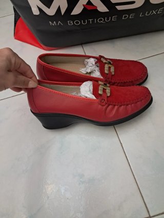 Mocassini donna pelle rossi taglia 38