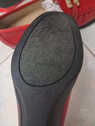 Mocassini donna pelle rossi taglia 38